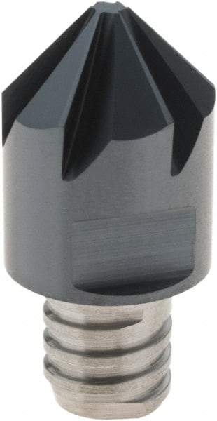 Iscar - MM ECF Grade IC908 Carbide Chamfer Milling Tip Insert - TiAlN Finish, 6 Flutes, 16mm Cutting Diam, 6.5mm Depth of Cut - Industrial Tool & Supply