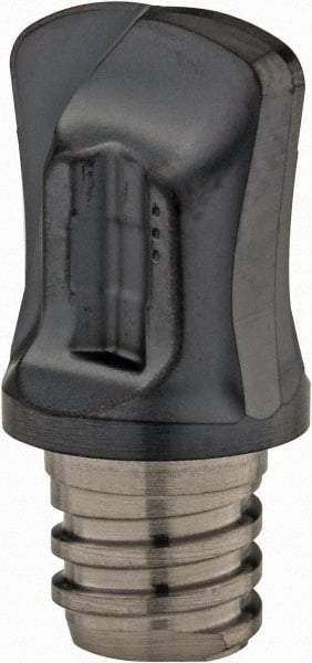 Iscar - MM FF Grade IC908 Carbide End Milling Tip Insert - TiAlN Finish, 2 Flutes, 3/8" Cutting Diam, 3/8" Depth of Cut, 0.49" Extension, 0.08" Cnr Rad - Industrial Tool & Supply