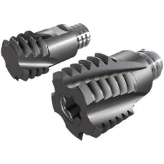 Iscar - MT Grade IC908 Carbide Thread Milling Tip Insert - TiAlN Finish, 4 Flutes, 10mm Cutting Diam, 6mm Depth of Cut, 13.35mm Extension - Industrial Tool & Supply