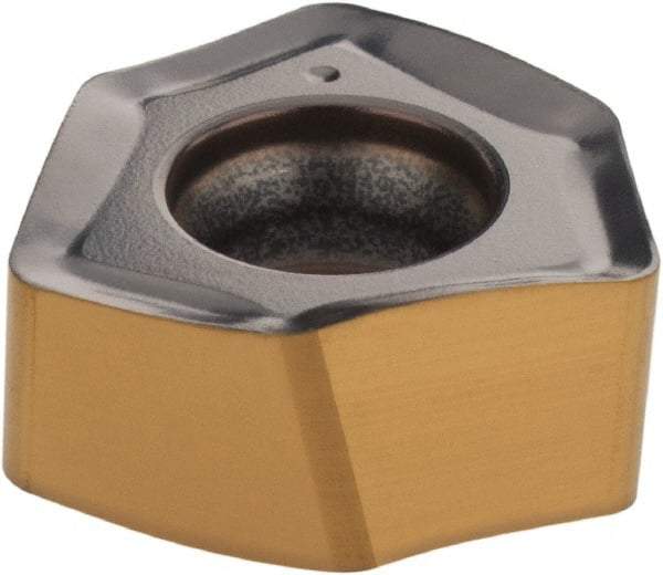 Iscar - H600 WXCU080612 HP Grade IC380 Carbide Milling Insert - TiCN/TiN Finish, 0.2677" Thick, 0.521" Inscribed Circle, 1.2mm Corner Radius - Industrial Tool & Supply
