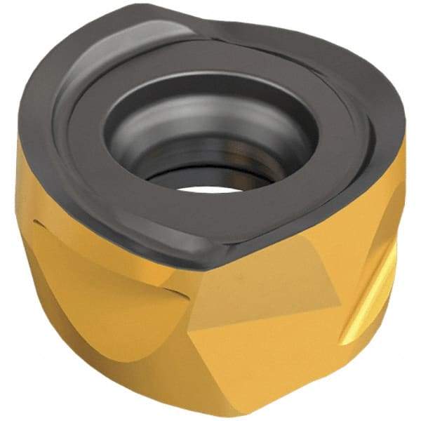 Iscar - H400 RNHU1004 ML Grade IC808 Carbide Milling Insert - TiAlN/AlTiN/TiN Finish, 0.1594" Thick, 0.3622" Inscribed Circle, 5mm Corner Radius - Industrial Tool & Supply