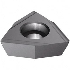 Iscar - WPEX060400 Grade IC908 Carbide Turning Insert - TiAlN Finish, 80° Trigon, 3/8" Inscr Circle, 4mm Thick, 0" Corner Radius - Industrial Tool & Supply