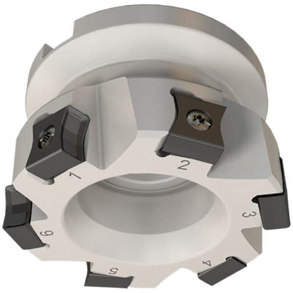 Iscar - 7 Inserts, 50mm Cut Diam, 22mm Arbor Diam, 10mm Max Depth of Cut, Indexable Square-Shoulder Face Mill - 0/90° Lead Angle, 40mm High, LN.. 11.. Insert Compatibility, Series AluTang - Industrial Tool & Supply