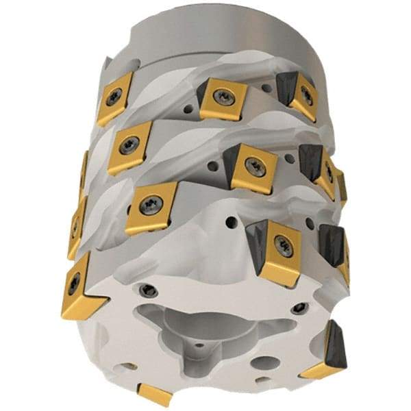 Iscar - 8 Inserts, 50mm Cut Diam, 27mm Arbor Diam, 47mm Max Depth of Cut, Indexable Square-Shoulder Face Mill - 0/90° Lead Angle, 66.5mm High, T490 LN.. 1306 Insert Compatibility, Through Coolant, Series Helitang - Industrial Tool & Supply