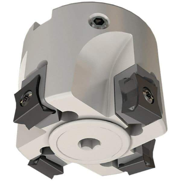 Iscar - 12 Inserts, 125mm Cut Diam, 40mm Arbor Diam, 5mm Max Depth of Cut, Indexable Square-Shoulder Face Mill - 0/90° Lead Angle, 63mm High, LN.. 11.. Insert Compatibility, Through Coolant, Series Heli2000 - Industrial Tool & Supply