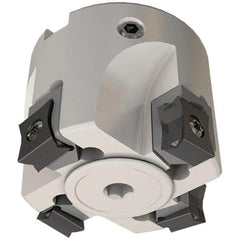 Iscar - 8 Inserts, 125mm Cut Diam, 40mm Arbor Diam, 5mm Max Depth of Cut, Indexable Square-Shoulder Face Mill - 0/90° Lead Angle, 63mm High, LN.. 11.. Insert Compatibility, Through Coolant, Series Heli2000 - Industrial Tool & Supply
