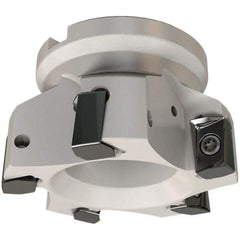 Iscar - 8 Inserts, 160mm Cut Diam, 50.8mm Arbor Diam, 16.3mm Max Depth of Cut, Indexable Square-Shoulder Face Mill - 0/90° Lead Angle, 63mm High, H490 AN.X 17 Insert Compatibility, Series Helido - Industrial Tool & Supply
