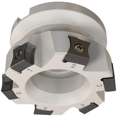 Iscar - 6 Inserts, 40mm Cut Diam, 16mm Arbor Diam, 10mm Max Depth of Cut, Indexable Square-Shoulder Face Mill - 0/90° Lead Angle, 40mm High, LN.. 11.. Insert Compatibility, Series AluTang - Industrial Tool & Supply