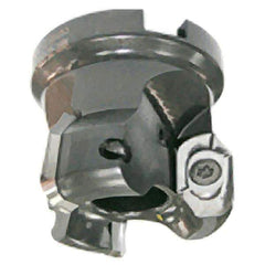 Iscar - 3 Inserts, 50mm Cut Diam, 22mm Arbor Diam, 15.5mm Max Depth of Cut, Indexable Square-Shoulder Face Mill - 0/90° Lead Angle, 45mm High, HM90 APCR 1605 Insert Compatibility, Through Coolant, Series Helialu - Industrial Tool & Supply