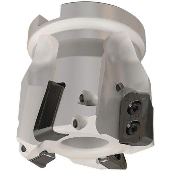 Iscar - 4 Inserts, 50mm Cut Diam, 22mm Arbor Diam, 18mm Max Depth of Cut, Indexable Square-Shoulder Face Mill - 0/90° Lead Angle, 50mm High, HP AD.. 1906 Insert Compatibility, Through Coolant, Series Heliplus - Industrial Tool & Supply