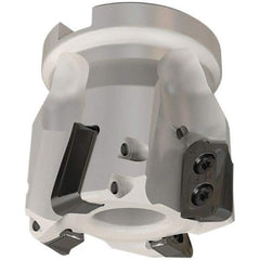 Iscar - 4 Inserts, 50mm Cut Diam, 22mm Arbor Diam, 18mm Max Depth of Cut, Indexable Square-Shoulder Face Mill - 0/90° Lead Angle, 50mm High, HP AD.. 1906 Insert Compatibility, Through Coolant, Series Heliplus - Industrial Tool & Supply