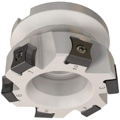 Iscar - 12 Inserts, 160mm Cut Diam, 40mm Arbor Diam, 10mm Max Depth of Cut, Indexable Square-Shoulder Face Mill - 0/90° Lead Angle, 63mm High, LN.. 11.. Insert Compatibility, Series AluTang - Industrial Tool & Supply