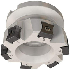 Iscar - 7 Inserts, 50mm Cut Diam, 22mm Arbor Diam, 10mm Max Depth of Cut, Indexable Square-Shoulder Face Mill - 0/90° Lead Angle, 40mm High, LN.. 11.. Insert Compatibility, Series AluTang - Industrial Tool & Supply