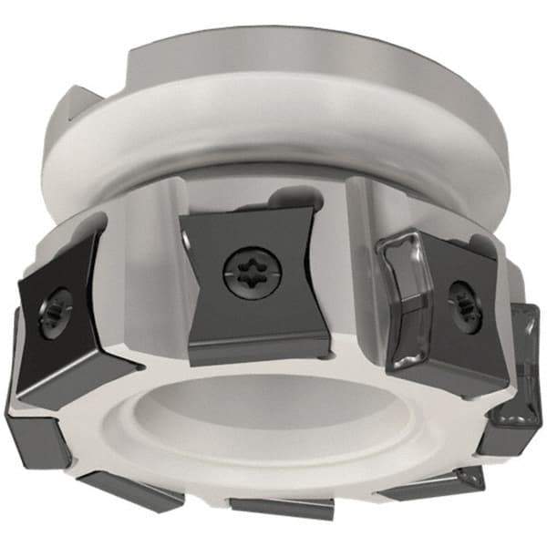 Iscar - 7 Inserts, 80mm Cut Diam, 27mm Arbor Diam, 14mm Max Depth of Cut, Indexable Square-Shoulder Face Mill - 0/90° Lead Angle, 50mm High, LN.. 15.. Insert Compatibility, Series TangMill - Industrial Tool & Supply