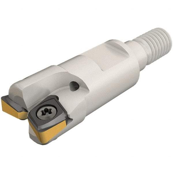 Iscar - 25mm Cut Diam, 4mm Max Depth of Cut, 35mm OAL, Indexable Square Shoulder End Mill - CNHT 0703 Inserts, M12 Modular Connection, 90° Lead Angle, Through Coolant, Series FlexFit, IscarMill - Industrial Tool & Supply