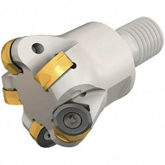 Iscar - 20mm Cut Diam, 7.5mm Max Depth of Cut, 25mm OAL, Indexable Copy End Mill - 2 Inserts, H400 RNHU 1205 Insert, Modular Connection, Through Coolant - Industrial Tool & Supply