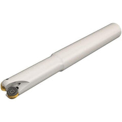 Iscar - 25mm Cut Diam, 7.5mm Max Depth of Cut, 25mm Shank Diam, 120mm OAL, Indexable Copy End Mill - 3 Inserts, H400 RNHU 1004 Insert, Cylindrical Shank, Through Coolant - Industrial Tool & Supply