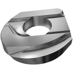 Iscar - HCRD250 QF Grade IC908 Carbide Milling Insert - TiAlN Finish, 5.4mm Thick, 25mm Inscribed Circle, 12.5mm Corner Radius - Industrial Tool & Supply