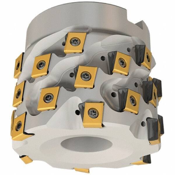 Iscar - 30 Inserts, 100mm Cut Diam, 40mm Arbor Diam, 59mm Max Depth of Cut, Indexable Square-Shoulder Face Mill - 0/90° Lead Angle, 86mm High, T490 LN.. 1306 Insert Compatibility, Through Coolant, Series Helitang - Industrial Tool & Supply
