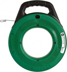 Greenlee - 240 Ft. Long x 1/8 Inch Wide, Steel Fish Tape - 400 Lb. Pulling Strength, Includes Case - Industrial Tool & Supply