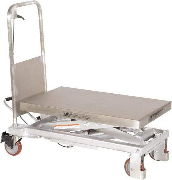 Vestil - 1,000 Lb Capacity Manual Scissor Elevating Cart - 15-1/2" to 35-1/2" Lift Height, 32-1/2" Platform Length x 19-3/4" Platform Width - Industrial Tool & Supply