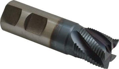 Hertel - 1" Diam, Fine Pitch, 1" LOC, 5 Flute Cobalt Roughing Square End Mill - TiCN Finish, 3-1/2" OAL, 1" Shank Diam, Single End, Centercutting, 30° Helix - Industrial Tool & Supply