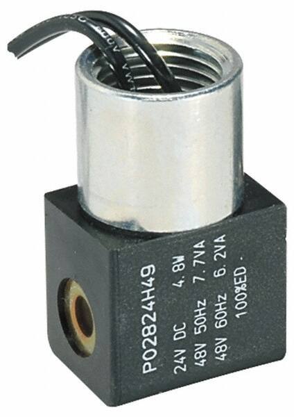 Parker - Direct Acting, Thermoplastic Solenoid Valve - Normally Closed, 232 Max PSI, FKM Seal - Industrial Tool & Supply