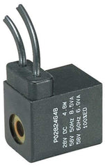 Parker - 12 DC Volt, Class F, Solenoid Coil - 5.5 Watt, IP 65 Enclosure, Use with Parker B Series Viking Valve - Industrial Tool & Supply