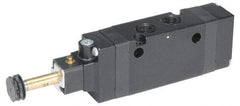 Parker - 3/8" NPT Port, Single Solenoid, 2 Position, Valveless Coil, Aluminum Solenoid Valve - Normally Open Through Ports 1 & 2, 145 Max PSI, Buna-N Seal - Industrial Tool & Supply