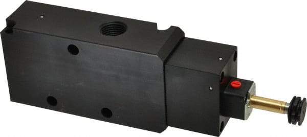 Parker - 1/2" NPT Port, Single Solenoid, 3 Way, Valveless Coil, Aluminum Solenoid Valve - Normally Closed, 145 Max PSI, Buna-N Seal - Industrial Tool & Supply