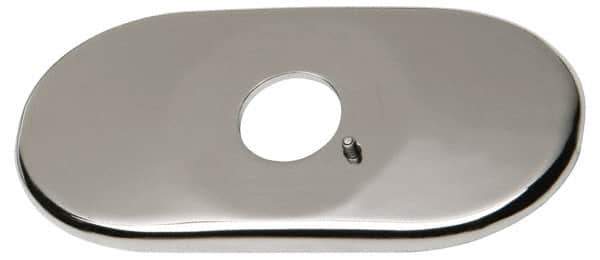 Chicago Faucets - Faucet Replacement 4" Cover Plate - Polished Chrome, Use with HyTronic IR Faucets - Industrial Tool & Supply