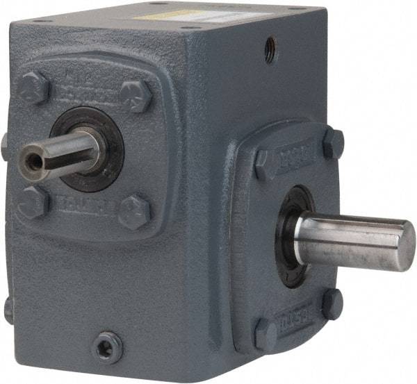 Boston Gear - 1-3/4 Centerline Distance, 10:1, 175 RPM Output, 1.61 Input Horsepower, 536 Lbs. Max Torque, Speed Reducer - Part No. 718-10-J, 5/8" Shaft Diam, Single Shaft Right, 3.81" High - Industrial Tool & Supply