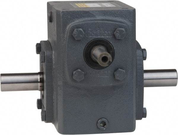 Boston Gear - 3-3/4 Centerline Distance, 60:1, 29 RPM Output, 2.24 Input Horsepower, 3,277 Lbs. Max Torque, Speed Reducer - Part No. 738-60-H, 1" Shaft Diam, Double Shaft Left & Right, 7.63" High - Industrial Tool & Supply