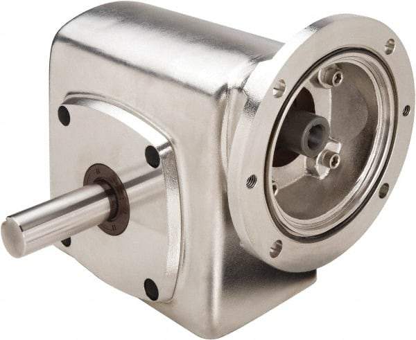 Boston Gear - 1-3/4 Centerline Distance, 50:1, 35 RPM Output, 0.44 Input Horsepower, 573 Lbs. Max Torque, Speed Reducer - Part No. SSF71850KB5GS, Single Shaft Left, 5/8" Bore, 3.81" High, 56C NEMA - Industrial Tool & Supply