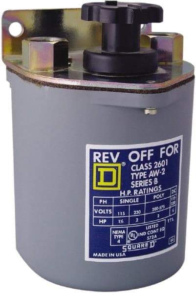 Square D - 250 VDC, 600 VAC Input Volt, Reversing, Drum Switch - CSA, RoHS Compliant, UL Listed - Industrial Tool & Supply