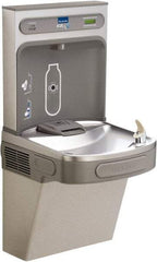 ELKAY - 8 GPH Cooling Capacity Barrier Free Wall Mounted Water Cooler & Fountain - Bottle Filling, 20 to 105 psi, 0.20 hp, Vinyl Clad Steel - Industrial Tool & Supply