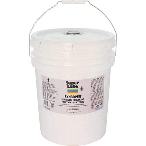 Synco Chemical - 5 Gal Pail Synthetic Penetrant - Translucent Brown, -10°F to 180°F, Food Grade - Industrial Tool & Supply