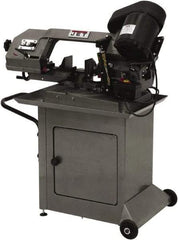 Jet - 5 x 6" Max Capacity, Manual Step Pulley Horizontal Bandsaw - 80, 120 & 200 SFPM Blade Speed, 115/230 Volts, 45 & 60°, 1 Phase - Industrial Tool & Supply