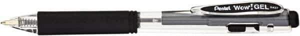 Pentel - Conical Gel Roller Ball Pen - Black - Industrial Tool & Supply