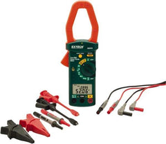 Extech - 4 Piece, Clamp Meter Test Kit - 600 Volt Max, LCD Display - Industrial Tool & Supply