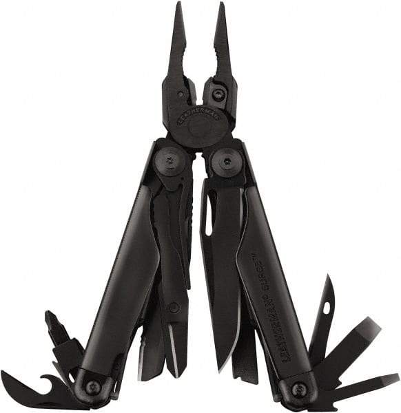 Leatherman - 21 Piece, Multi-Tool Set - Stainless Steel, 7" OAL, 4-3/8" Closed Length - Industrial Tool & Supply