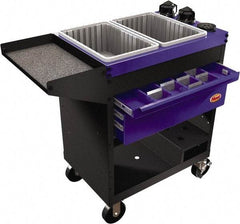 Huot - 18" Wide x 35-1/4" High x 41" Deep, 2 Drawer Tool Cart - 1,000 Lb Capacity, Blue - Industrial Tool & Supply