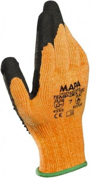 MAPA Professional - Size S Thermal Acrylic Lined Nitrile Heat Resistant Glove - 9" OAL, Knit Wrist Cuff - Industrial Tool & Supply