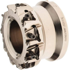 Iscar - 10 Inserts, 3" Cut Diam, 1" Arbor Diam, 0.492" Max Depth of Cut, Indexable Square-Shoulder Face Mill - 0/90° Lead Angle, 2" High, T490 LN.. 1306 Insert Compatibility, Through Coolant, Series Helitang - Industrial Tool & Supply