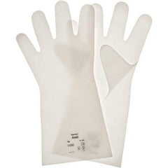 Ansell - 2.5 mil Thick, Chemical Resistant Gloves - White - Industrial Tool & Supply