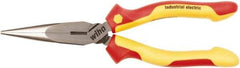 Wiha - 200mm OAL, 2-3/4" Jaw Length, Long Nose Side Cutting Pliers - Insulated Handles - Industrial Tool & Supply