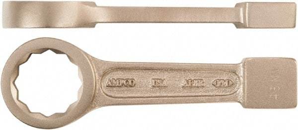 Ampco - 2-3/16" 12 Point Striking Box Wrench - Single End, 10" OAL, Aluminum Bronze, Polished Finish - Industrial Tool & Supply