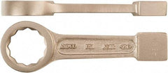 Ampco - 65mm 12 Point Striking Box Wrench - Single End, 11-1/4" OAL, Aluminum Bronze, Polished Finish - Industrial Tool & Supply