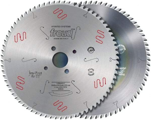 Freud - 450mm Diam, 60mm Arbor Hole Diam, 72 Tooth Wet & Dry Cut Saw Blade - Carbide-Tipped, Standard Round Arbor - Industrial Tool & Supply
