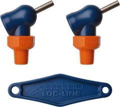 Loc-Line - 1/8" Hose Inside Diam, High-Pressure Coolant Hose Nozzle - NPT, for Use with Loc-Line Modular Hose System, 2 Pieces - Industrial Tool & Supply